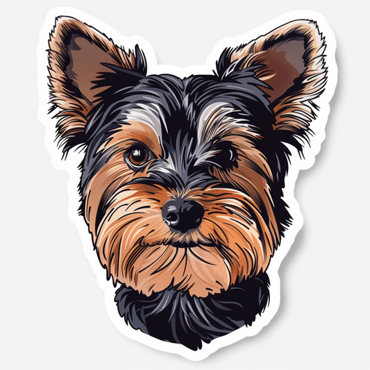 Yorkshire Terrier Dog Vinyl Decal Sticker for Car, Laptop, Tumbler and more # F07166