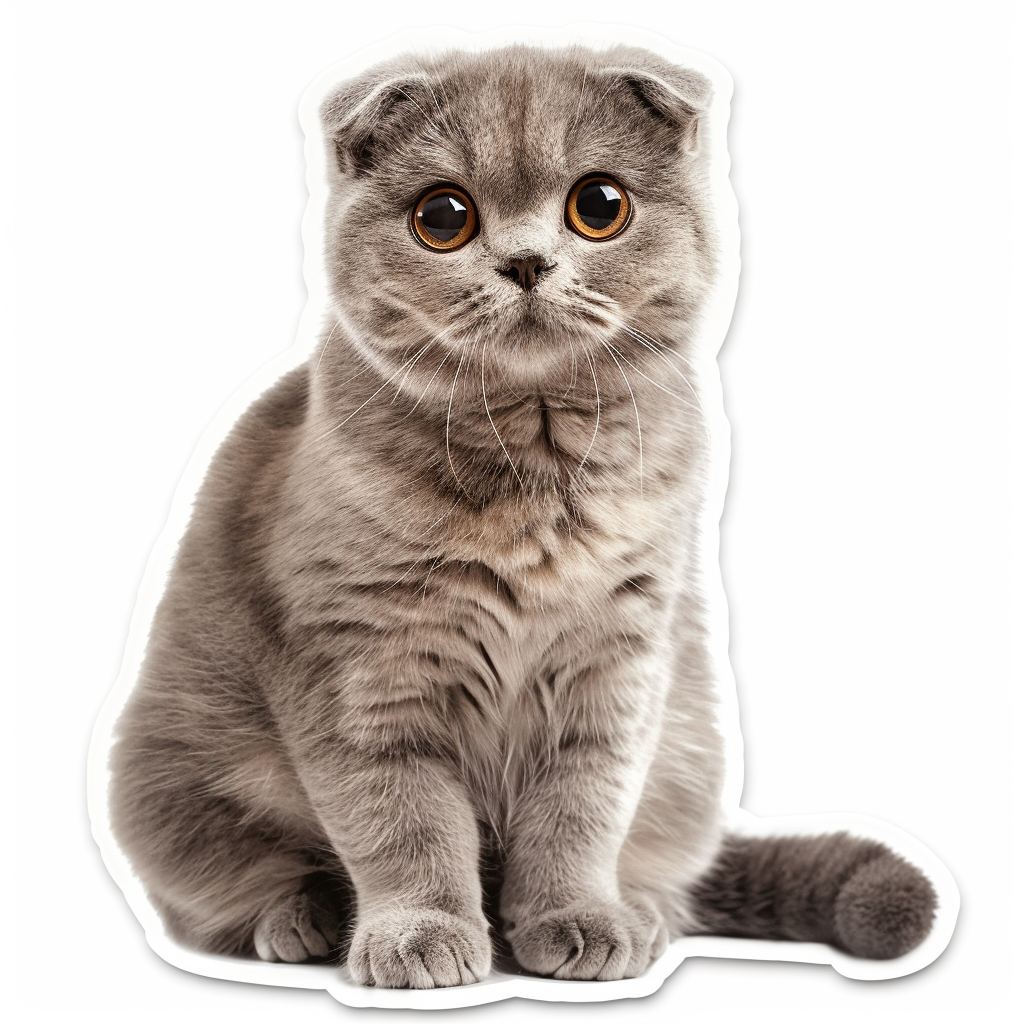 Scottish Fold cat Vinyl Decal Sticker for Car, Laptop, Tumbler and more # F07988