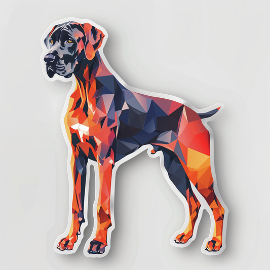 Great Dane Dog Expressive surreal Vinyl Decal Sticker for Car, Laptop, Tumbler and more # F022714