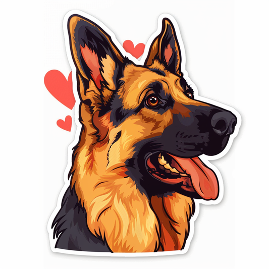 German Shepherd Dog Vinyl Decal Sticker for Car, Laptop, Tumbler and more # F011403