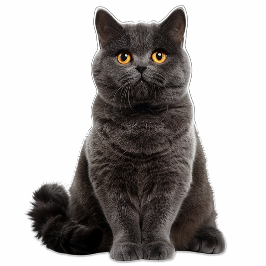 British Shorthair cat Vinyl Decal Sticker for Car, Laptop, Tumbler and more # F07596