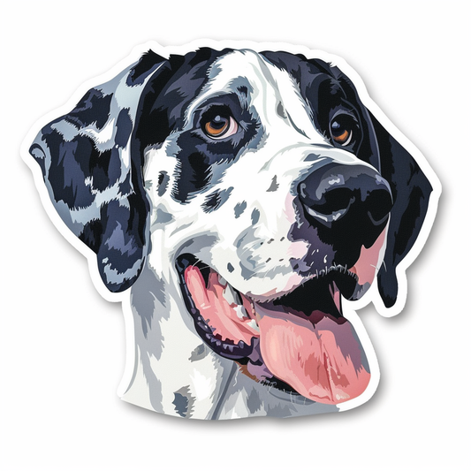 Great Dane Dog Expressive surreal Vinyl Decal Sticker for Car, Laptop, Tumbler and more # F022869