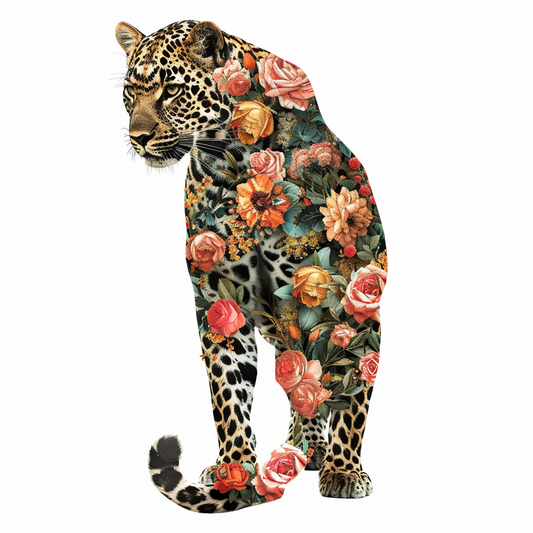 Leopard majestic Expressive surreal Vinyl Decal Sticker for Car, Laptop, Tumbler and more # F022612