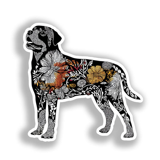 Rottweiler Dog Vinyl Decal Sticker for Car, Laptop, Tumbler and more # A019221-4" x 4"