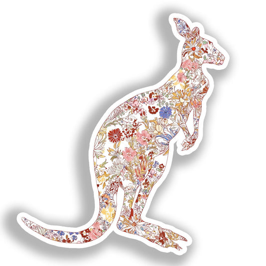 Kangaroo Vinyl Decal Sticker for Car, Laptop, Tumbler and more # A019149-4" x 4"