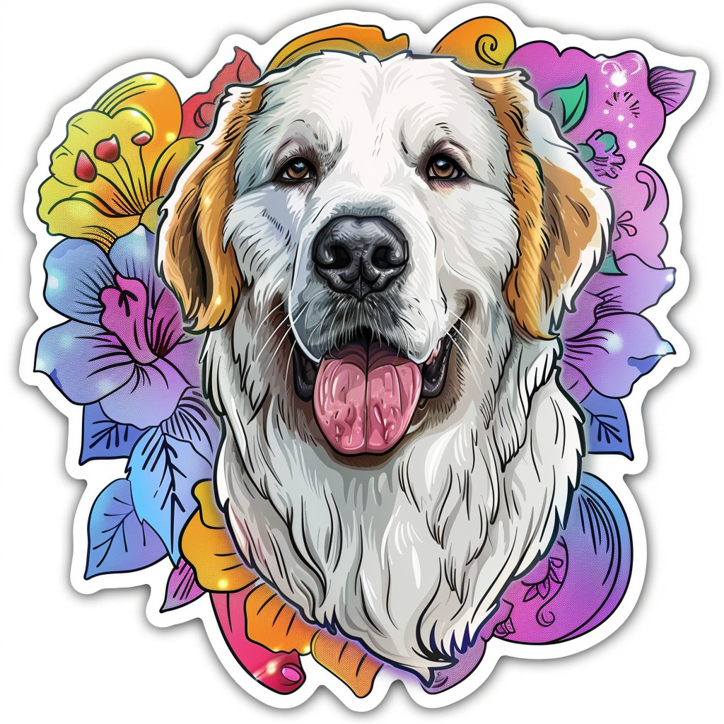 Great Pyrenees dog  Vinyl Decal Sticker for Car, Laptop, Tumbler and more # F023504