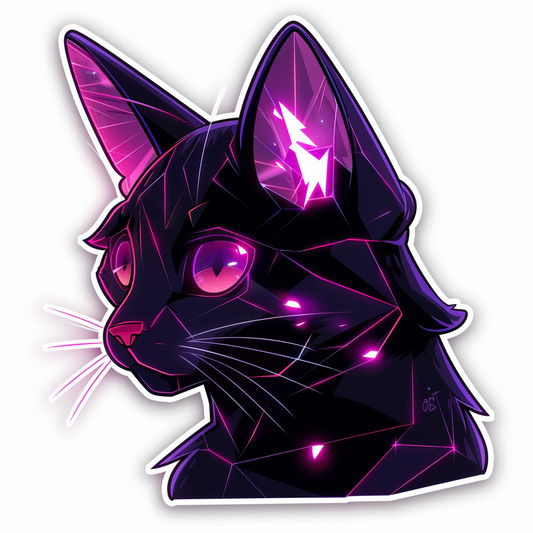 American Shorthair Cat majestic Expressive surreal Vinyl Decal Sticker for Car, Laptop, Tumbler and more # F018646