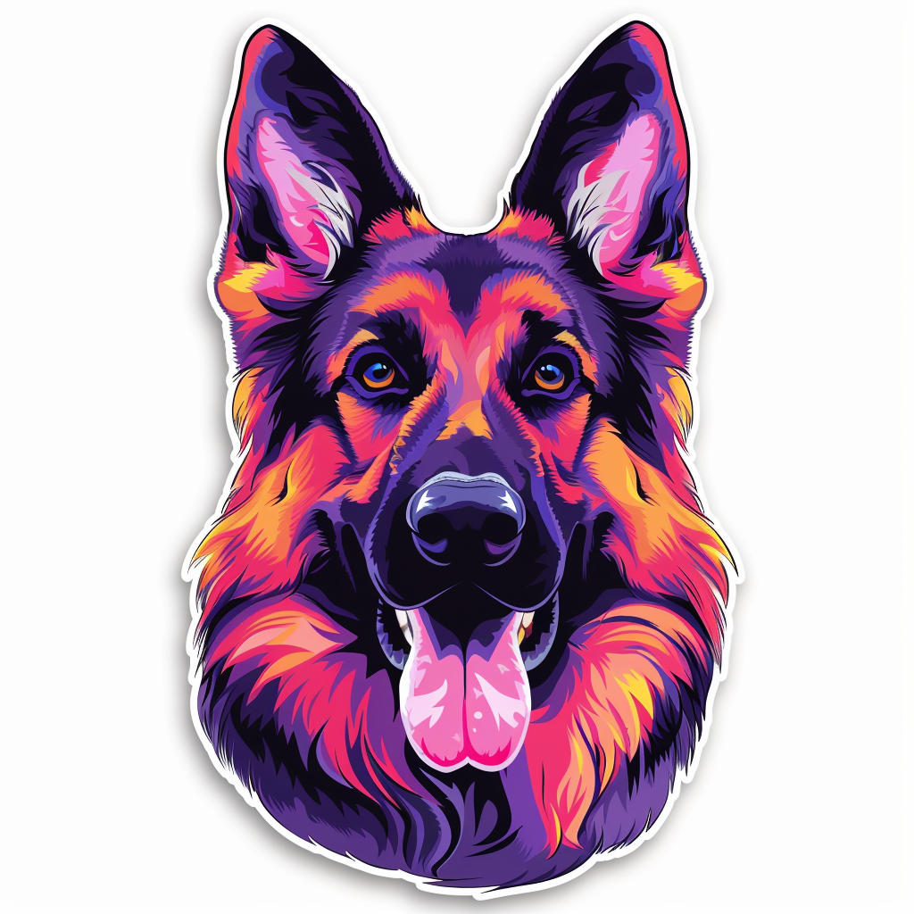 German Shepherd Dog Vinyl Decal Sticker for Car, Laptop, Tumbler and more # F011422