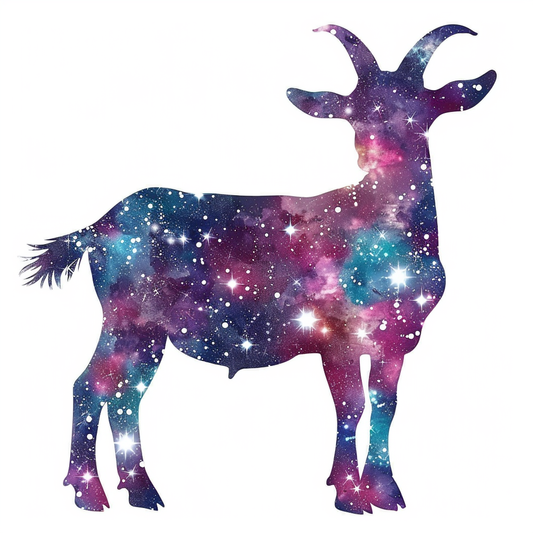 Goat majestic Expressive surreal Vinyl Decal Sticker for Car, Laptop, Tumbler and more # F020647-4" x 4"