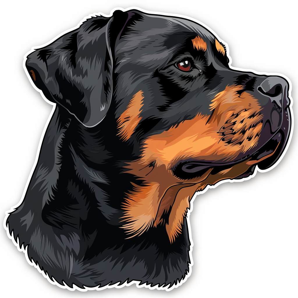 Rottweiler Dog Vinyl Decal Sticker for Car, Laptop, Tumbler and more # F07352