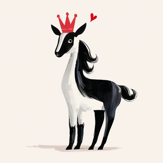 Goat Crowned majestic Expressive surreal Vinyl Decal Sticker for Car, Laptop, Tumbler and more # F020556-4" x 4"