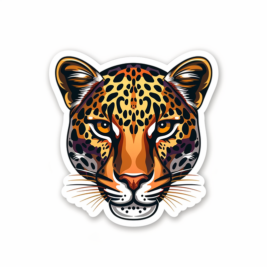 Leopard majestic Expressive surreal Vinyl Decal Sticker for Car, Laptop, Tumbler and more # F022511