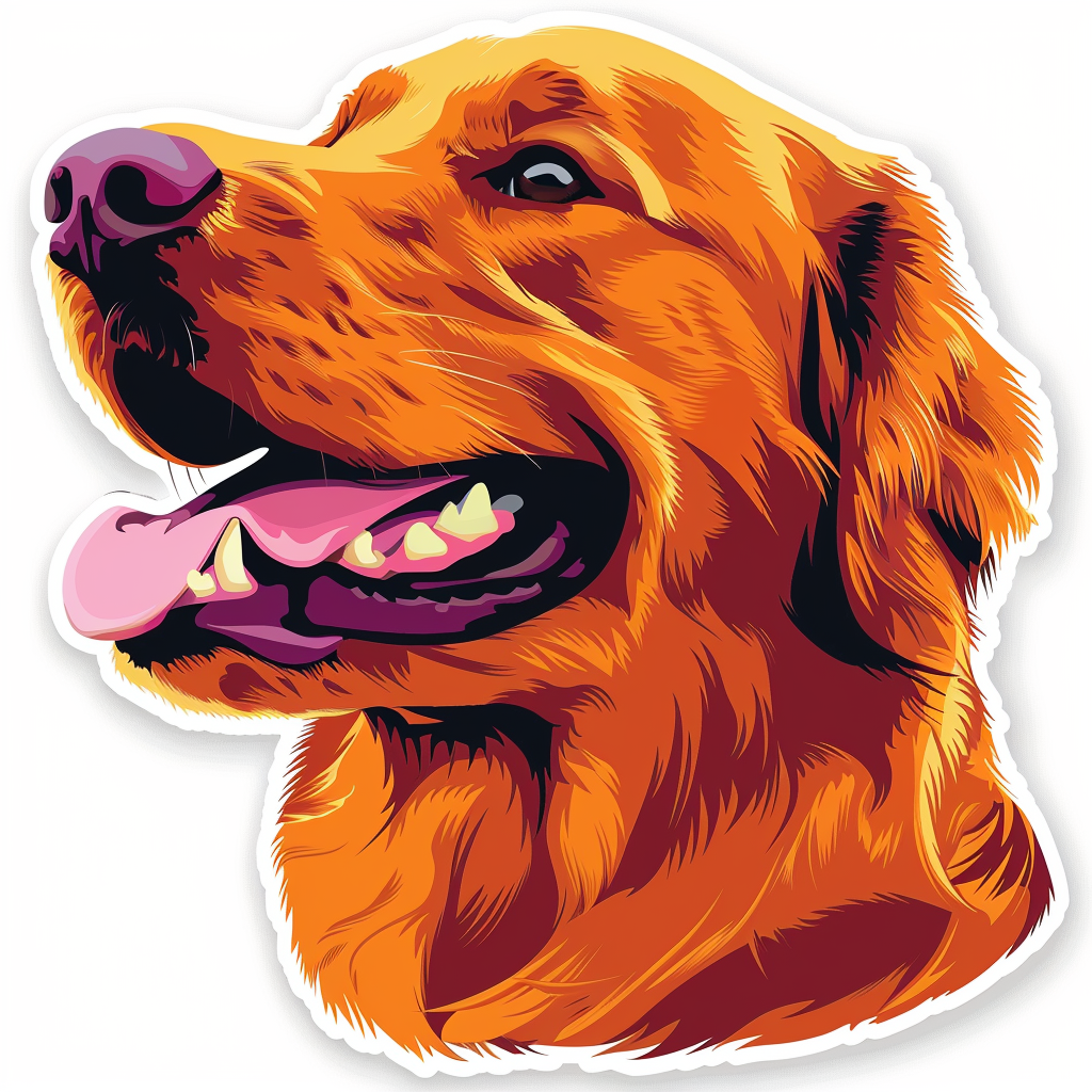 Golden Retriever Dog Vinyl Decal Sticker for Car, Laptop, Tumbler and more # F010497