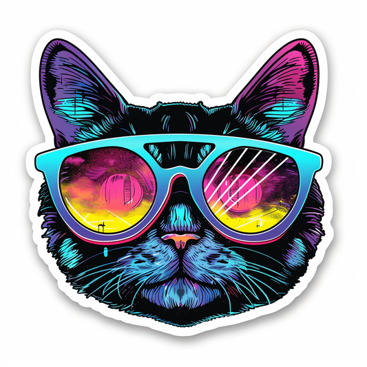 American Shorthair Cat majestic Expressive surreal Vinyl Decal Sticker for Car, Laptop, Tumbler and more # F018625