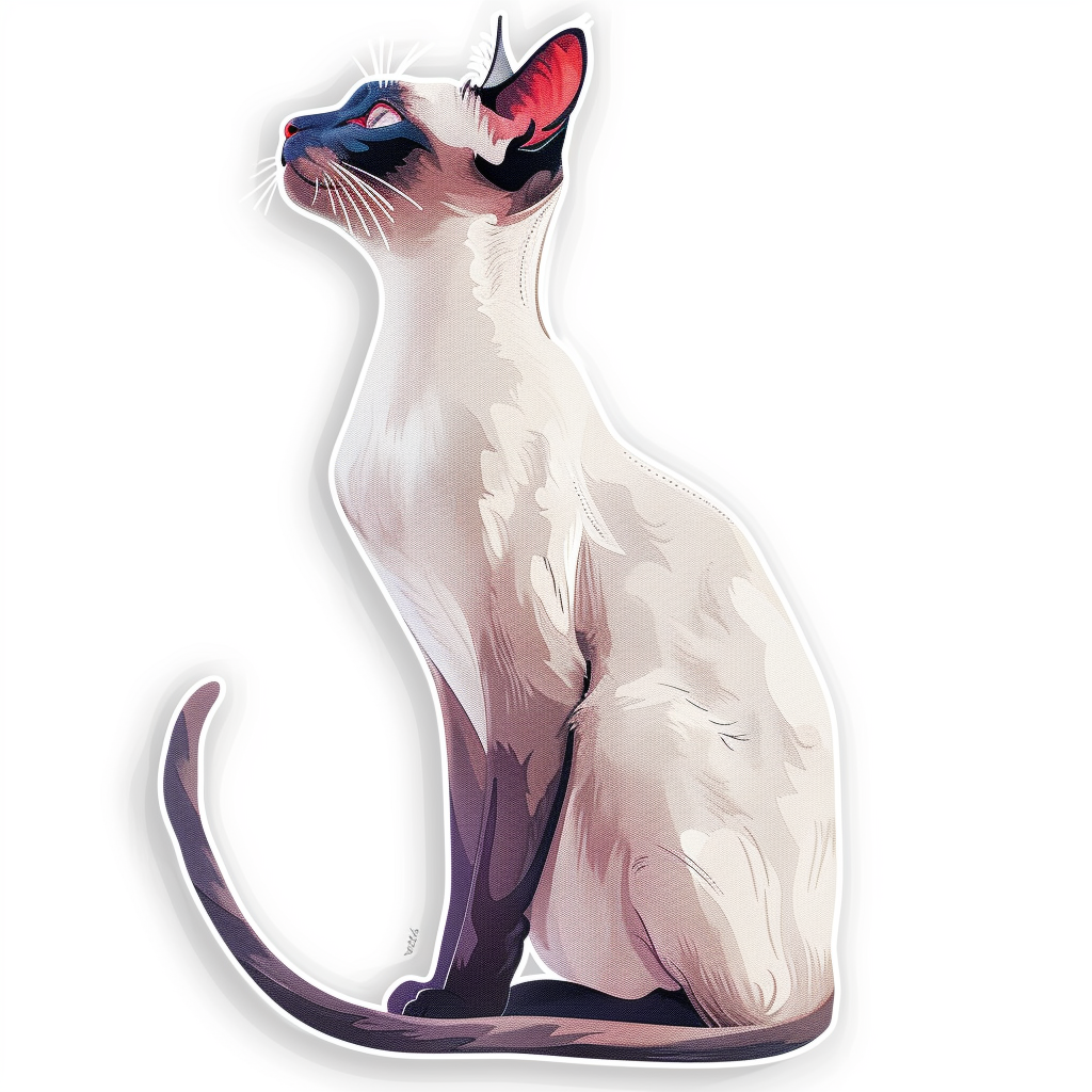 Siamese cat Vinyl Decal Sticker for Car, Laptop, Tumbler and more # F07813