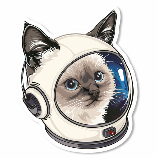 Ragdoll Cat astronaut Vinyl Decal Sticker for Car, Laptop, Tumbler and more # F010215