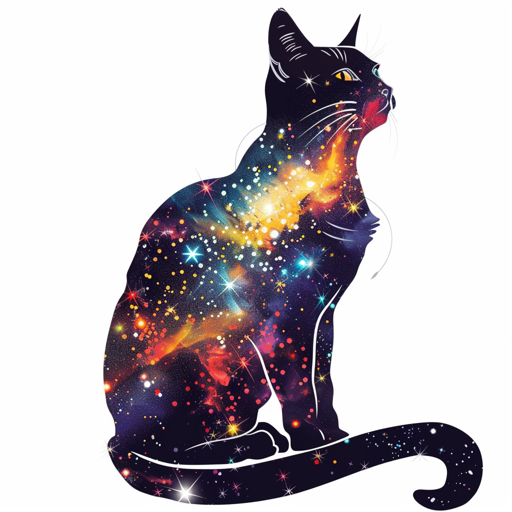 American Shorthair Cat majestic Expressive surreal Vinyl Decal Sticker for Car, Laptop, Tumbler and more # F018895