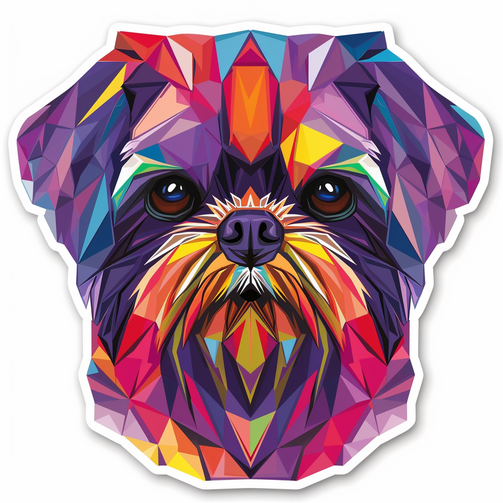 Adorable Shih Tzu Dog Expressive surreal Vinyl Decal Sticker for Car, Laptop, Tumbler and more # F018332