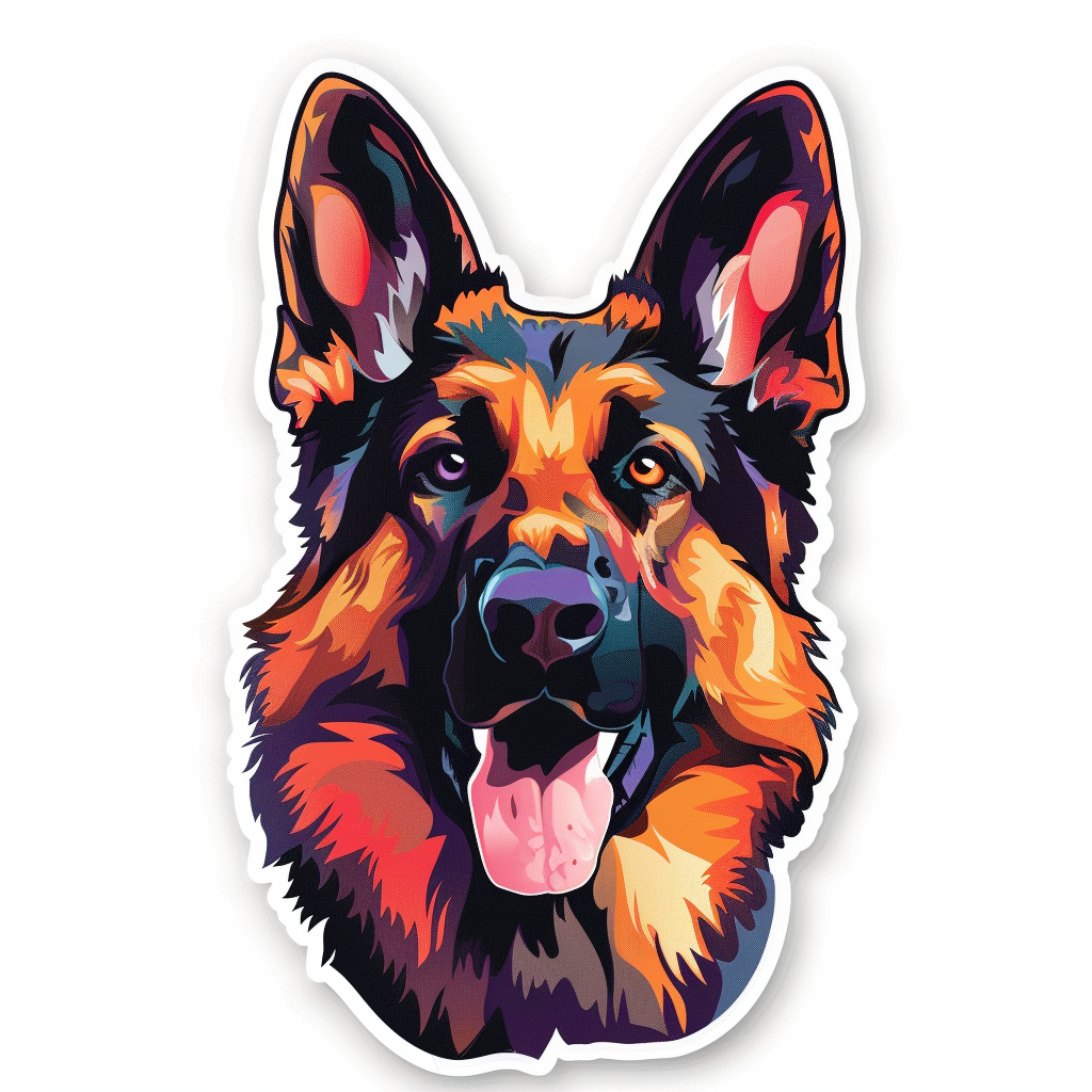 German Shepherd Dog Vinyl Decal Sticker for Car, Laptop, Tumbler and more # F011657