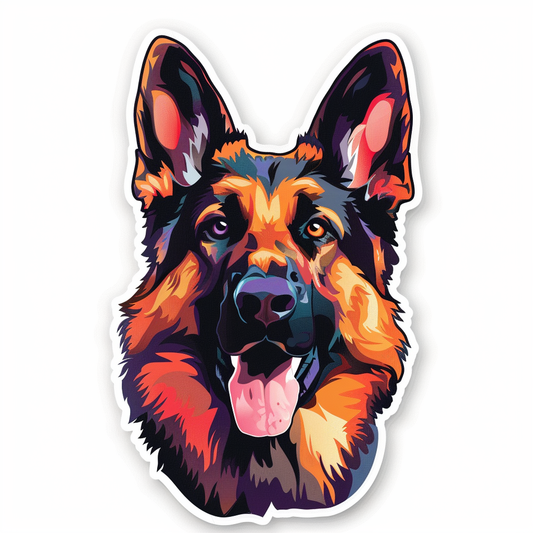 German Shepherd Dog Vinyl Decal Sticker for Car, Laptop, Tumbler and more # F011657