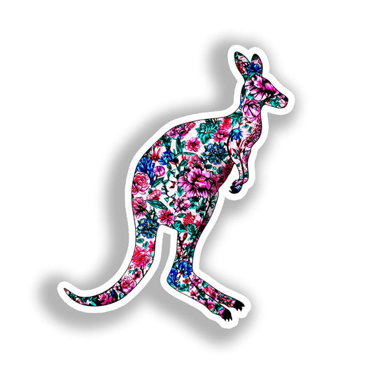 Kangaroo Vinyl Decal Sticker for Car, Laptop, Tumbler and more # A019158-4" x 4"