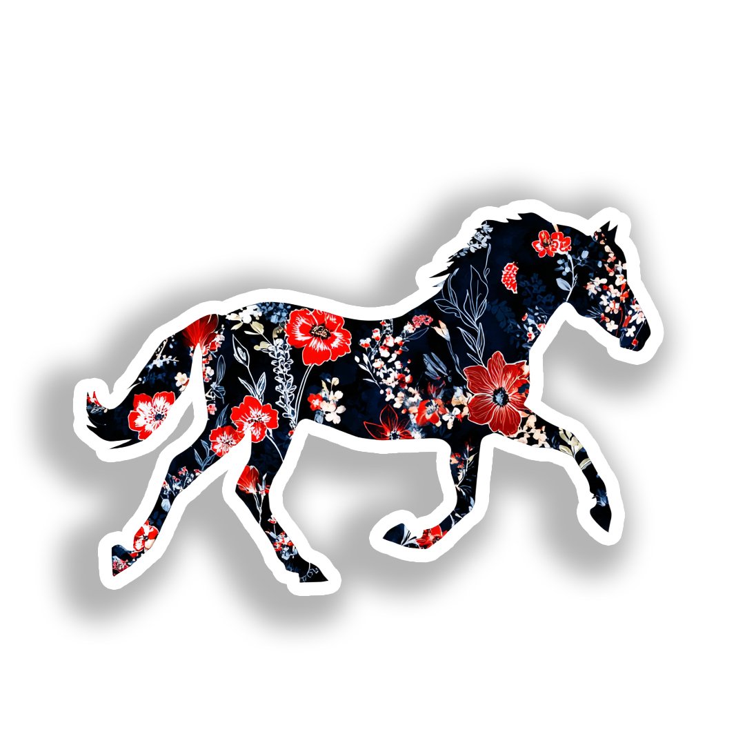 Horse Vinyl Decal Sticker for Car, Laptop, Tumbler and more # A018513-4" x 4"