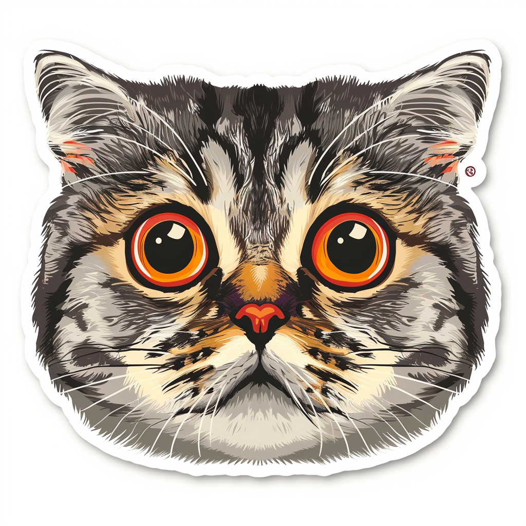 Scottish Fold cat Vinyl Decal Sticker for Car, Laptop, Tumbler and more # F07825