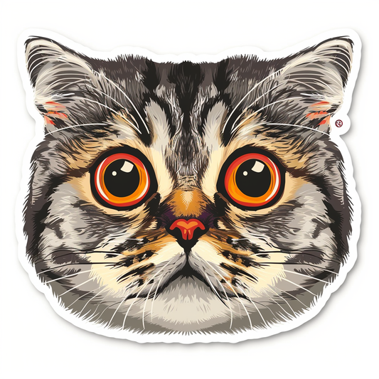 Scottish Fold cat Vinyl Decal Sticker for Car, Laptop, Tumbler and more # F07825