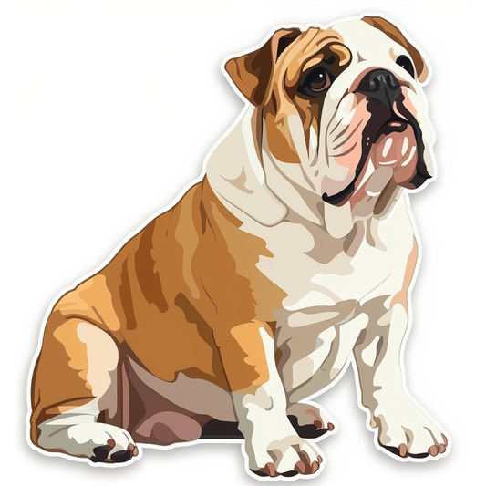 Bulldog Dog majestic Expressive surreal Vinyl Decal Sticker for Car, Laptop, Tumbler and more # F017362