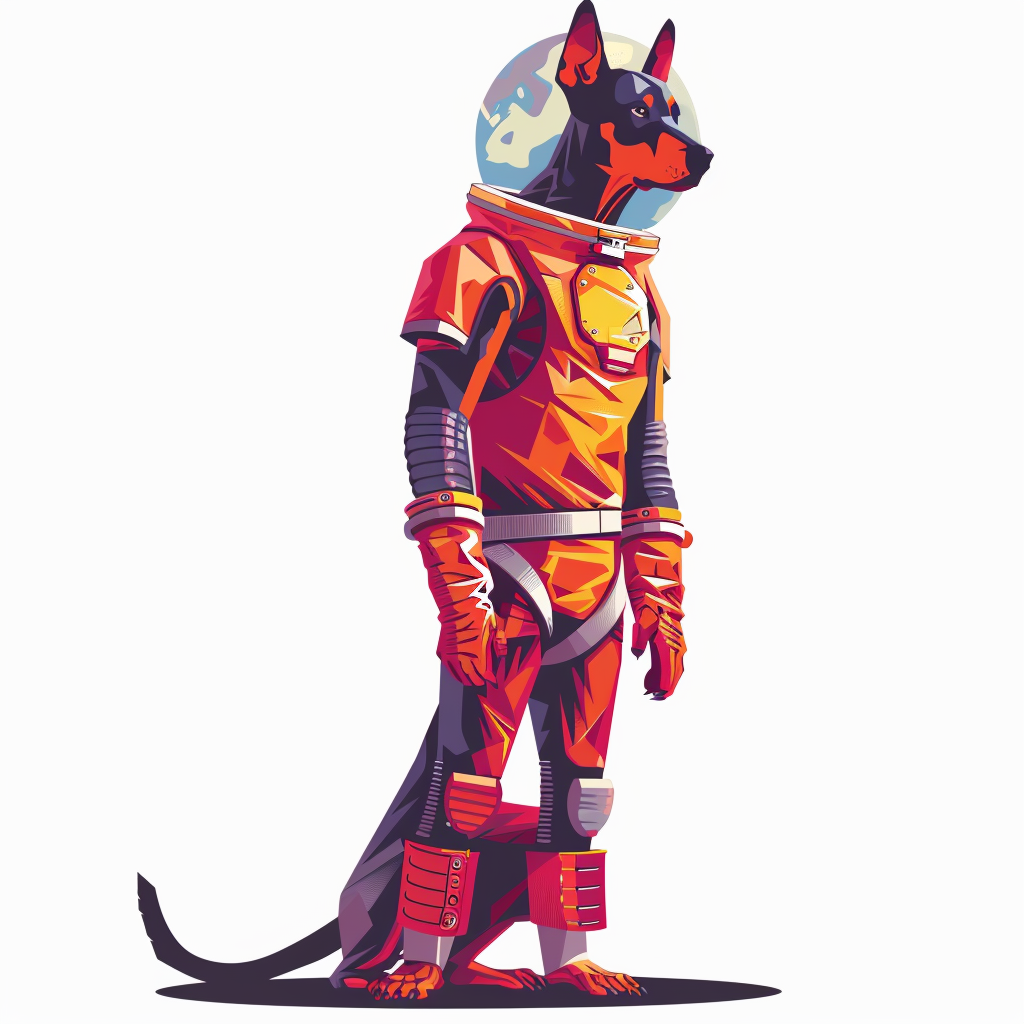 Cute and Adorable Doberman Pinscher Expressive surreal Vinyl Decal Sticker for Car, Laptop, Tumbler and more # F019330