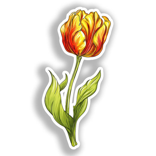 Tulip Flower Vinyl Decal Sticker for Car, Laptop, Tumbler and more # A019104-4" x 4"
