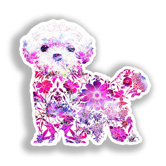 Maltese Dog Vinyl Decal Sticker for Car, Laptop, Tumbler and more # A019377-4" x 4"