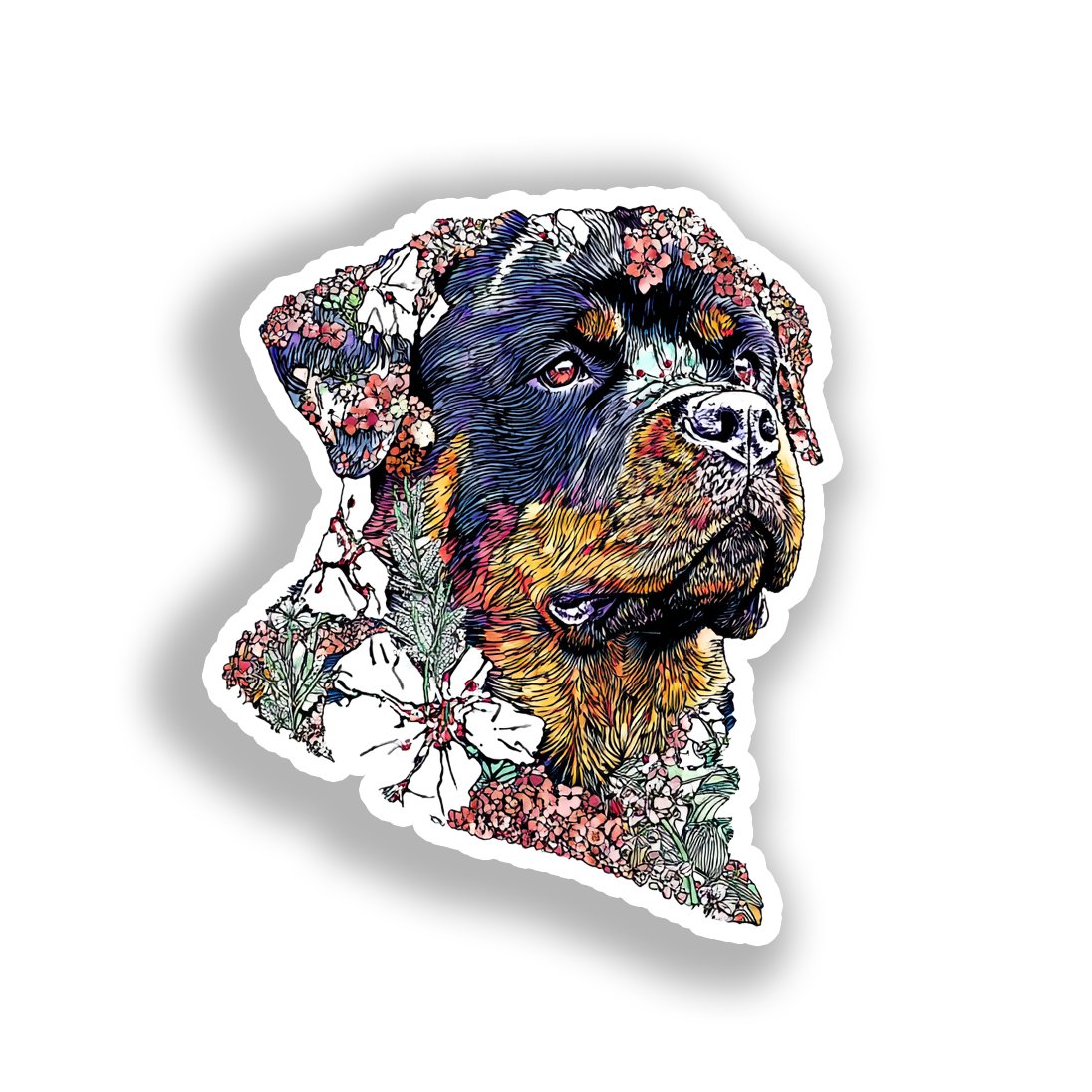 Rottweiler Dog Vinyl Decal Sticker for Car, Laptop, Tumbler and more # A018262-4" x 4"