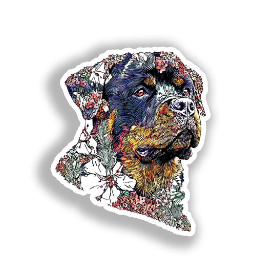 Rottweiler Dog Vinyl Decal Sticker for Car, Laptop, Tumbler and more # A018262-4" x 4"