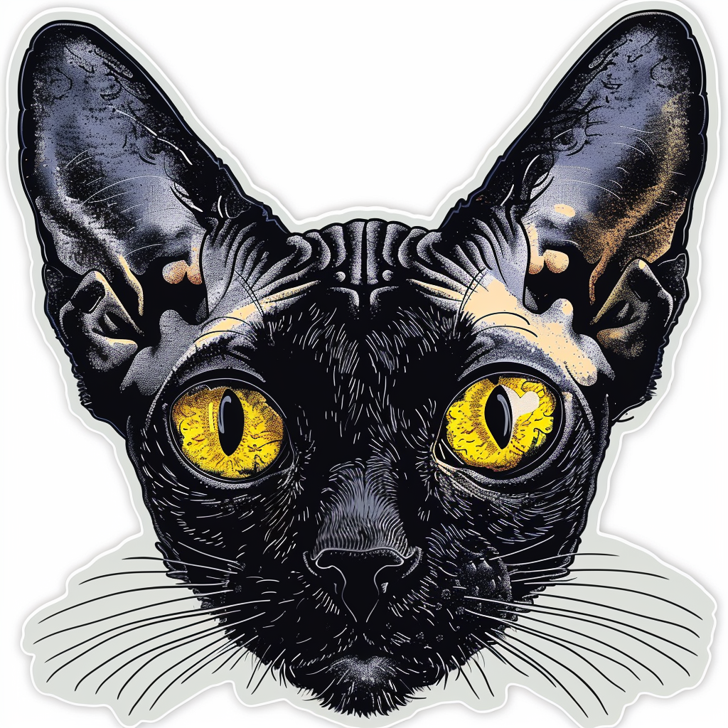 Devon Rex Cat Vinyl Decal Sticker for Car, Laptop, Tumbler and more # F09752