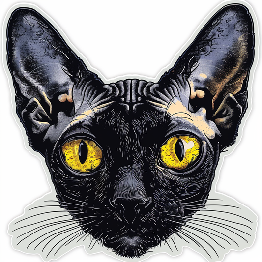 Devon Rex Cat Vinyl Decal Sticker for Car, Laptop, Tumbler and more # F09752