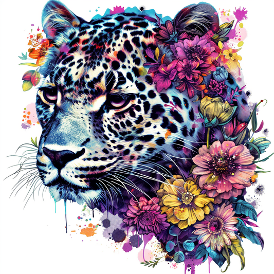 Leopard majestic Expressive surreal Vinyl Decal Sticker for Car, Laptop, Tumbler and more # F022466