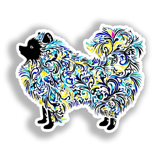 Pomeranian Dog Vinyl Decal Sticker for Car, Laptop, Tumbler and more # A017451-4" x 4"