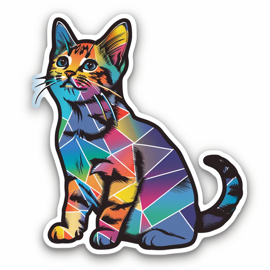 American Shorthair Cat majestic Expressive surreal Vinyl Decal Sticker for Car, Laptop, Tumbler and more # F018656