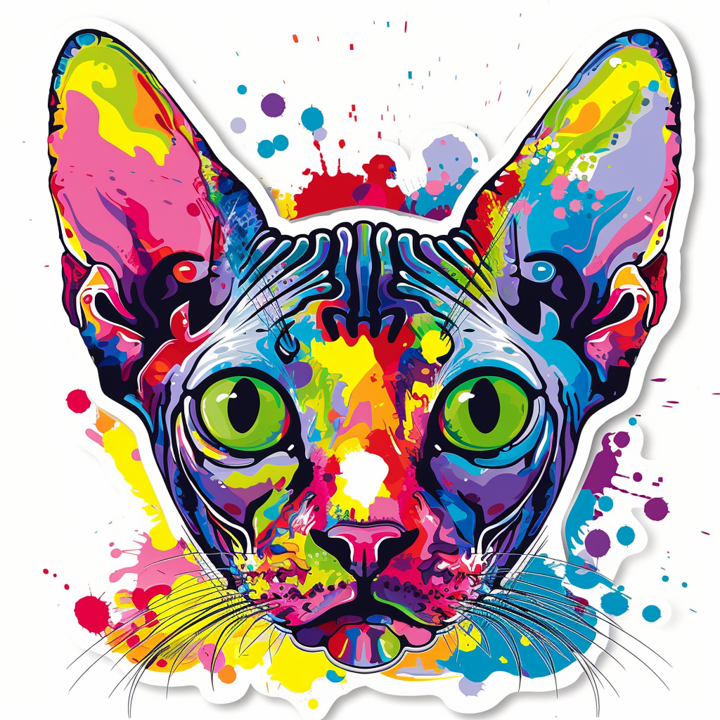 Devon Rex Cat Vinyl Decal Sticker for Car, Laptop, Tumbler and more # F09760