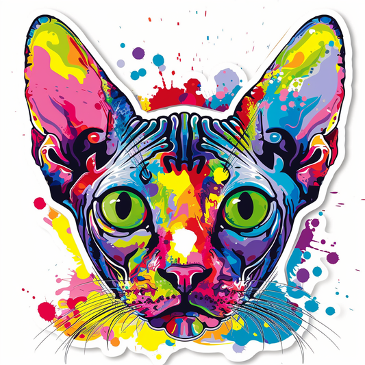 Devon Rex Cat Vinyl Decal Sticker for Car, Laptop, Tumbler and more # F09760