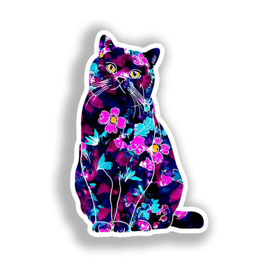 British Shorthair Cat Vinyl Decal Sticker for Car, Laptop, Tumbler and more # A018951-4" x 4"