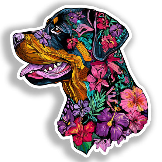 Rottweiler Dog Vinyl Decal Sticker for Car, Laptop, Tumbler and more # A019189-4" x 4"