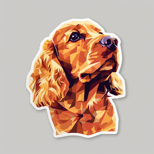 Cocker Spaniel Dog majestic Expressive surreal Vinyl Decal Sticker for Car, Laptop, Tumbler and more # F020208-4" x 4"