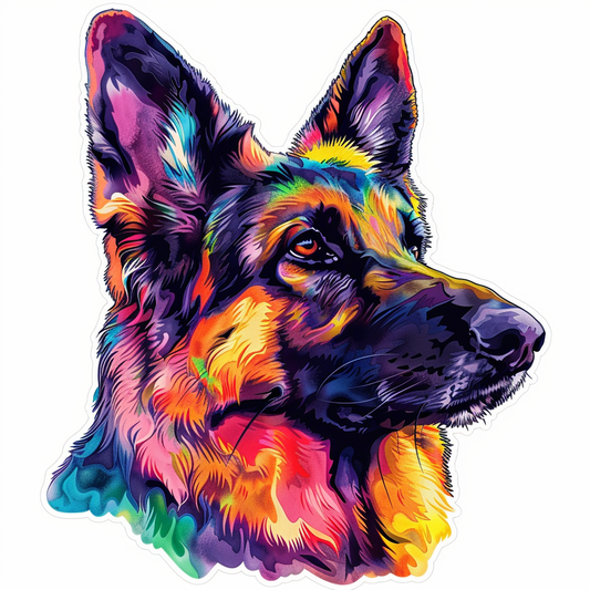 German Shepherd Dog Vinyl Decal Sticker for Car, Laptop, Tumbler and more # F011638