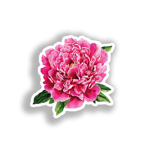 Peony Flower Vinyl Decal Sticker for Car, Laptop, Tumbler and more # A019316-4" x 4"