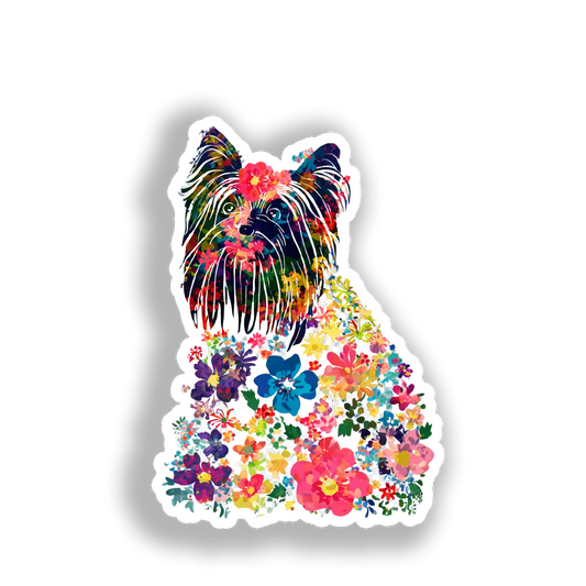Yorkshire Terrier Dog Vinyl Decal Sticker for Car, Laptop, Tumbler and more # A017228-4" x 4"