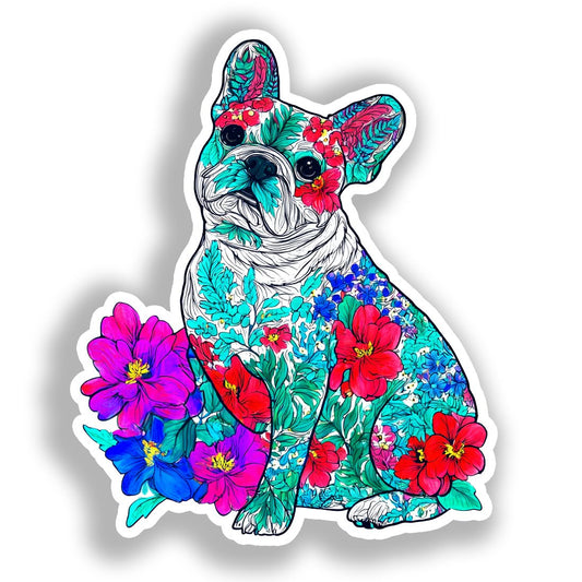 French Bulldog Dog Vinyl Decal Sticker for Car, Laptop, Tumbler and more # A019570-4" x 4"