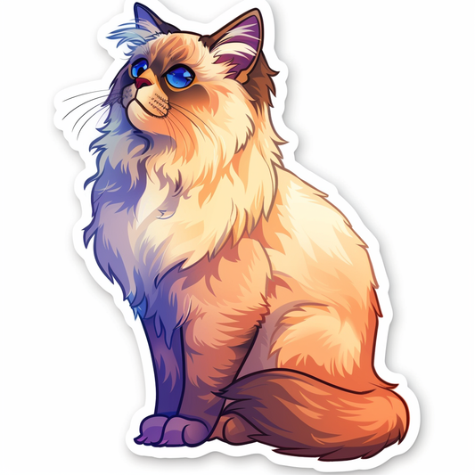 Ragdoll Cat Vinyl Decal Sticker for Car, Laptop, Tumbler and more # F010211