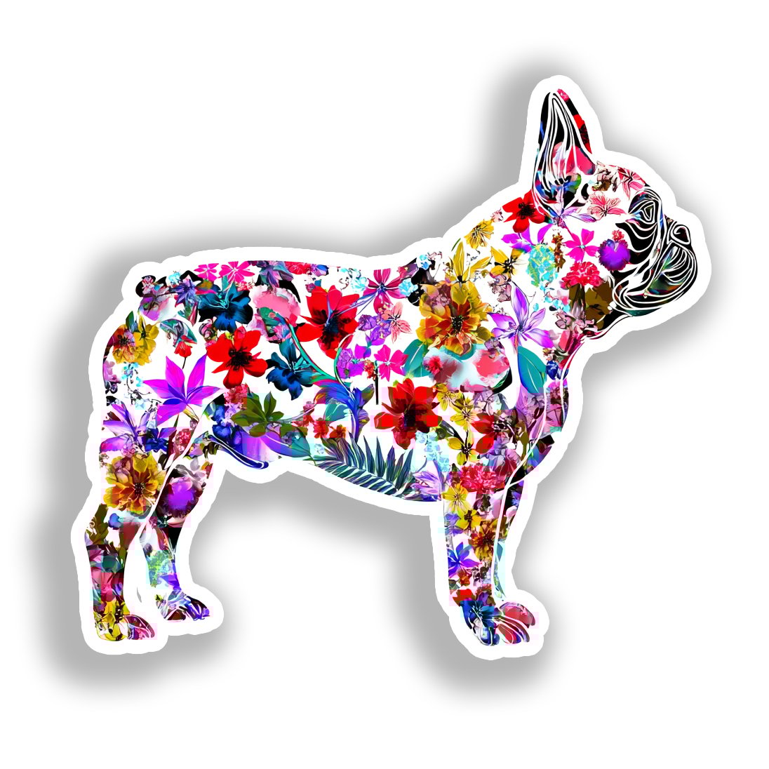 French Bulldog Dog Vinyl Decal Sticker for Car, Laptop, Tumbler and more # A019607-4" x 4"